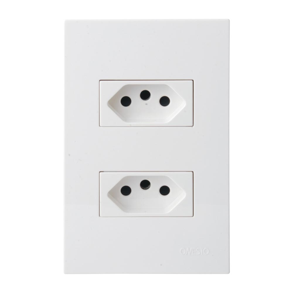 Onesto Matrix Unswitched 2 Slimline Wall Socket 2 x 4