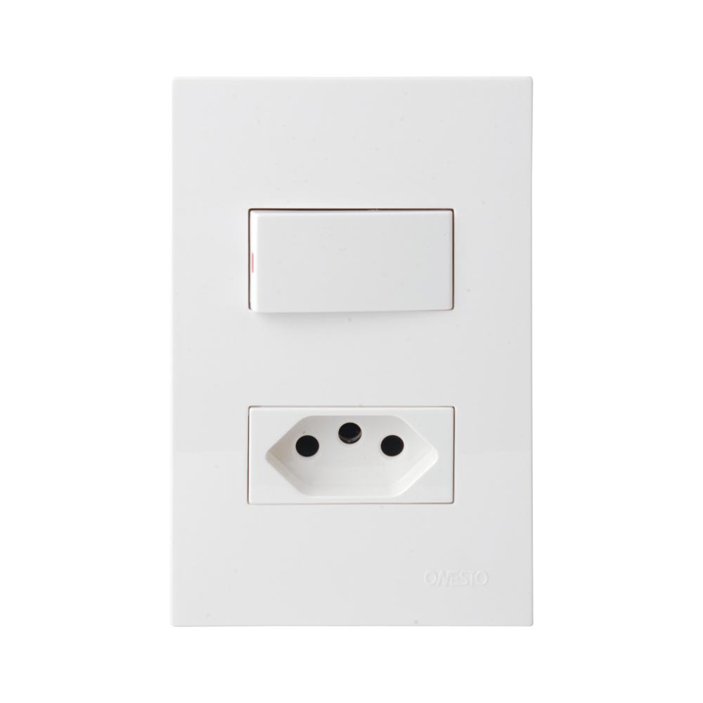 Onesto Matrix Slimline Wall Socket 2 Way Switch 2 x 4
