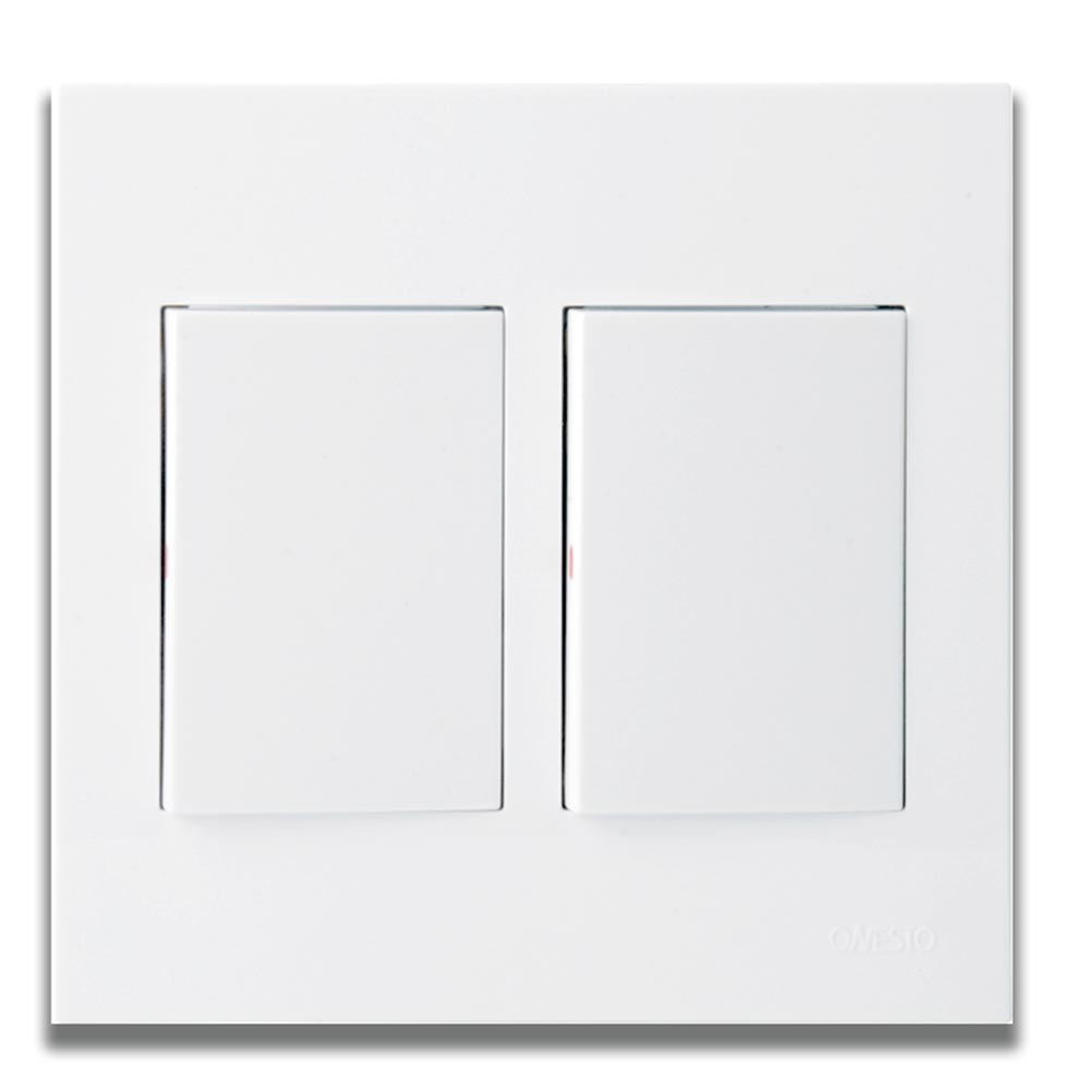 Onesto Matrix Large Light Switch 2 Lever 1 Way 4 x 4