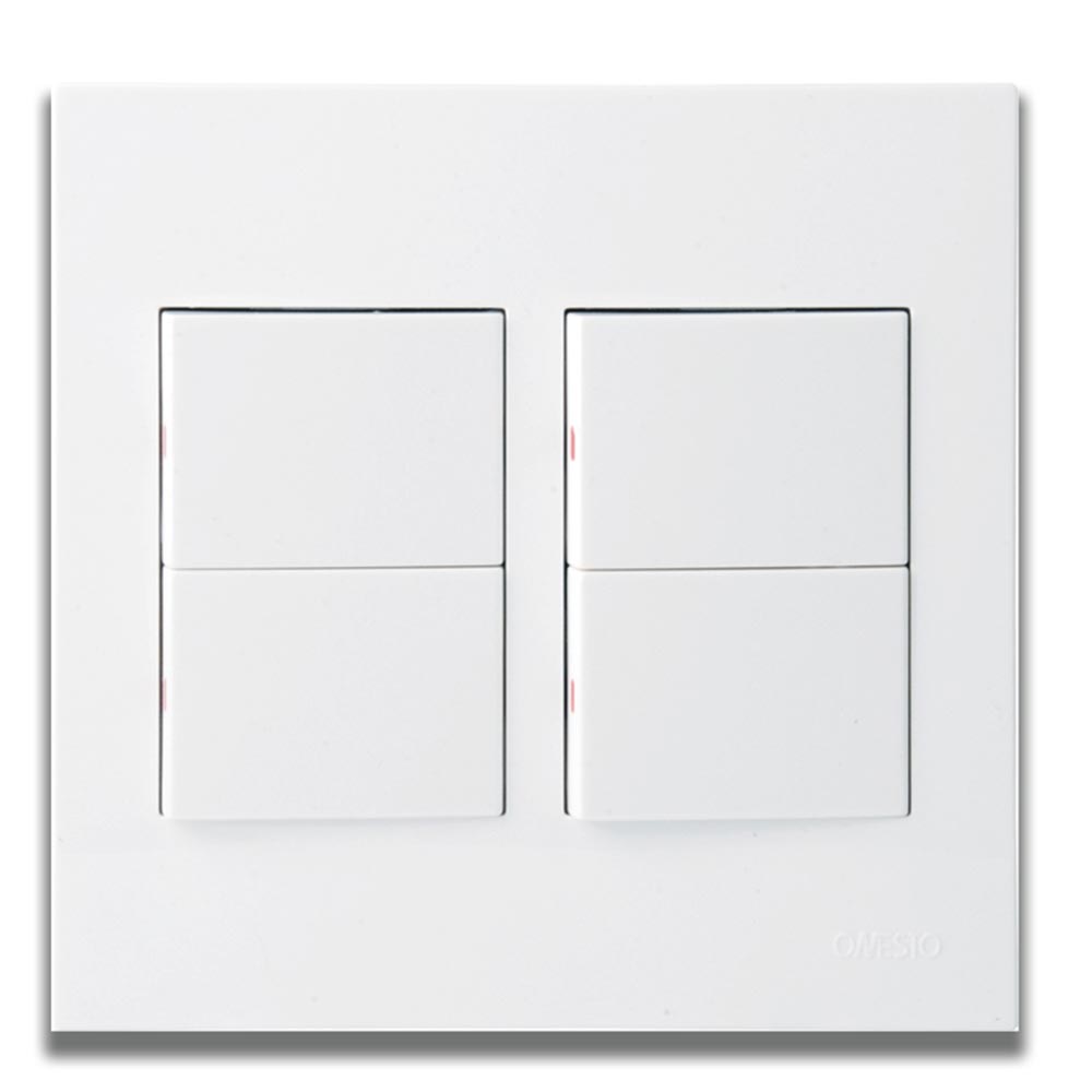 Onesto Matrix Medium 4 Lever 1-Way Light Switch 4 x 4