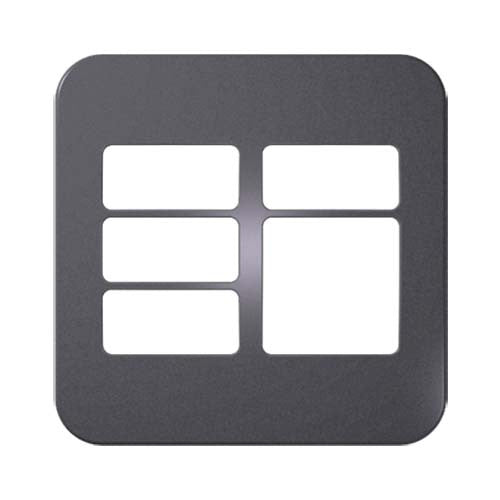 VETi 1 4 Horizontal & 1 Wide Module Cover Plate 4 x 4 - White Trim