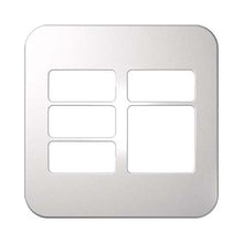Load image into Gallery viewer, VETi &lt;i&gt;1&lt;/i&gt; 4 Horizontal &amp; 1 Wide Module Cover Plate 4 x 4 - White Trim
