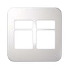 VETi 1 2 Horizontal & 2 Wide Module Cover Plate 4 x 4 - White Trim