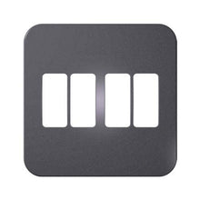 Load image into Gallery viewer, VETi &lt;i&gt;1&lt;/i&gt; 4 Vertical Module Cover Plate 4 x 4 - White Trim
