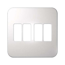 Load image into Gallery viewer, VETi &lt;i&gt;1&lt;/i&gt; 4 Vertical Module Cover Plate 4 x 4 - White Trim
