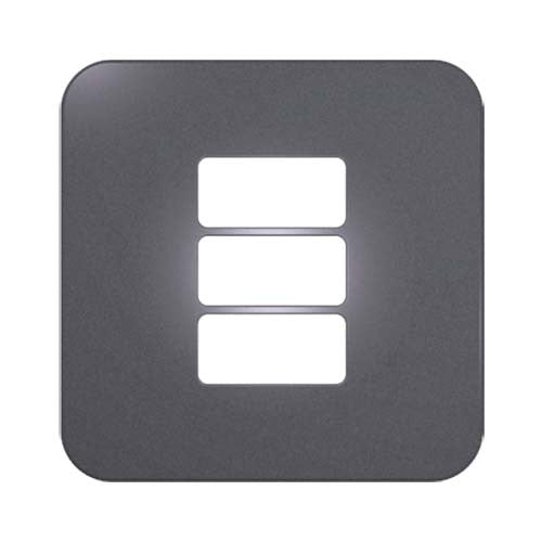 VETi 1 3 Horizontal Module Cover Plate 4 x 4 - White Trim