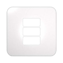 Load image into Gallery viewer, VETi &lt;i&gt;1&lt;/i&gt; 3 Horizontal Module Cover Plate 4 x 4 - White Trim
