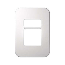 Load image into Gallery viewer, VETi &lt;i&gt;1&lt;/i&gt; 1 Horizontal &amp; Wide Module Cover Plate 4 x 2 - White Trim
