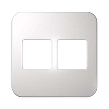 Load image into Gallery viewer, VETi &lt;i&gt;1&lt;/i&gt; 2 Wide Module Cover Plate 4 x 4 - White Trim
