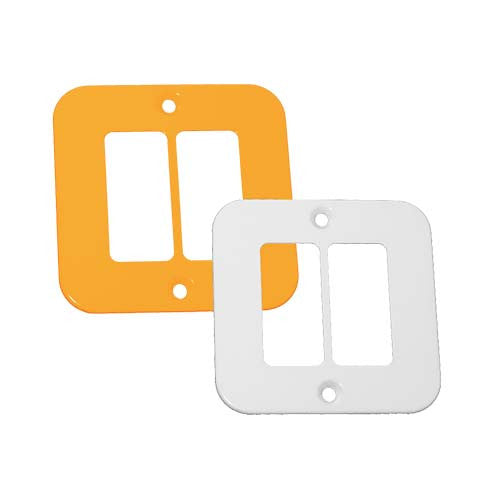 VETi Metal Glad Cover Plate 2 Single Vertical Module 3 x 3