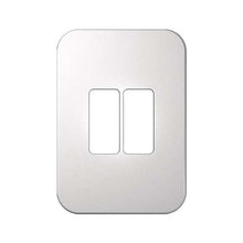 Load image into Gallery viewer, VETi 1 2 Vertical Module Cover Plate 4 x 2 - White Trim
