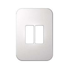 Load image into Gallery viewer, VETi &lt;i&gt;1&lt;/i&gt; 2 Vertical Module Cover Plate 4 x 2 - White Trim
