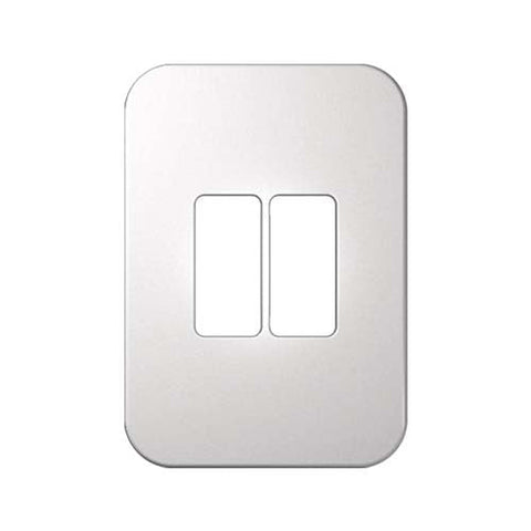 VETi 1 2 Vertical Module Cover Plate 4 x 2 - White Trim