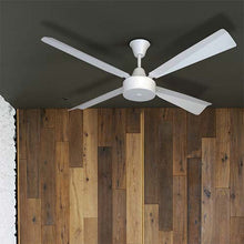 Load image into Gallery viewer, Solent Maxima 4 Blade Ceiling Fan 1400mm - Matt White / Brushed Aluminium
