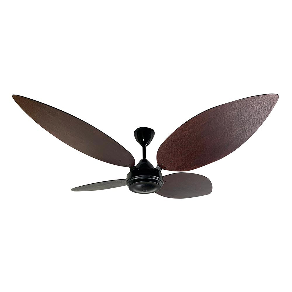 Solent High Breeze 100 4 Blade Ceiling Fan 1500mm - Mahogany Tear Drop