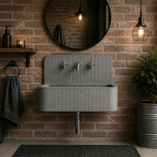 Load image into Gallery viewer, Two Tone Stone Murus Wall Hung Vanity Basin
