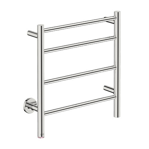 Bathroom Butler Natural 4 Bar Straight PTS Heated Towel Rail 500mm - Polished Stainless Steel
