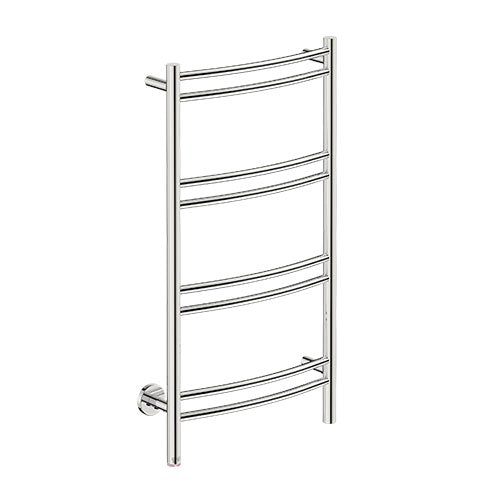 Bathroom Butler Natural 8 Bar Curved PTS Heated Towel Rail 500mm