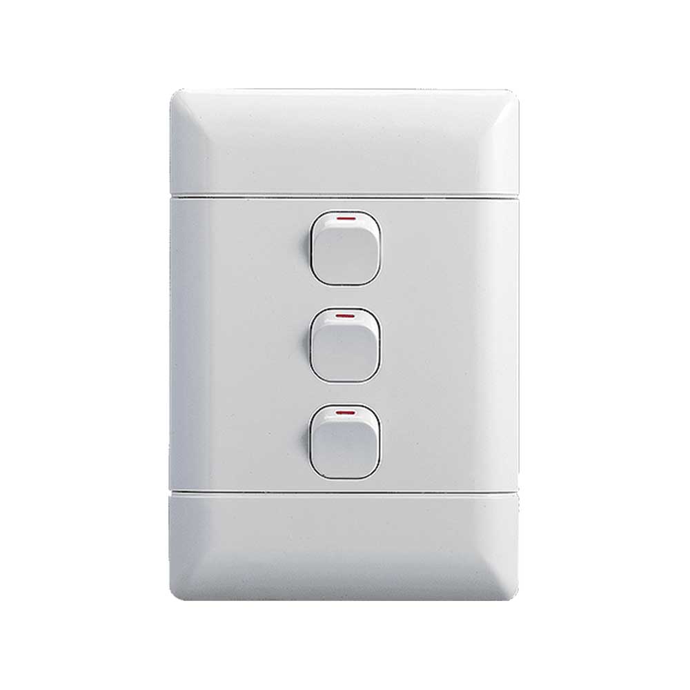 NEU 3 Lever 1-Way Switch 4 x 2