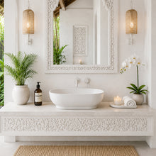 Load image into Gallery viewer, Two Tone Stone Ovale Countertop Vanity Basin

