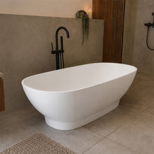 Load image into Gallery viewer, Two Tone Stone Ovale Freestanding Bath
