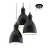 Priddy Three Light Pendant - Black