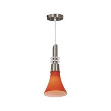 Load image into Gallery viewer, Bright Star Satin Chrome Pendant with Colour Glass
