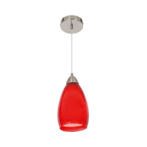 Bright Star Satin Chrome Pendant with Double Glass