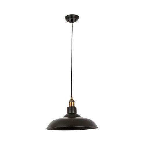 Bright Star Matt Black 1 Light Metal Pendant