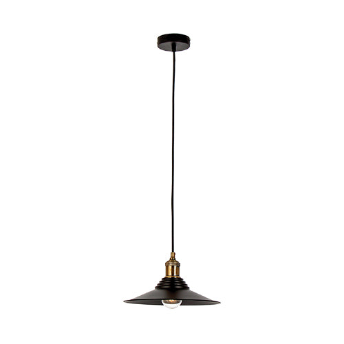 Bright Star Matt Black Metal Pendant