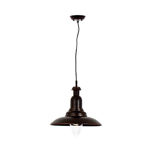 Bright Star Black & Copper Metal Pendant