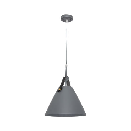 Bright Star Metal Pendant + Leather Strap