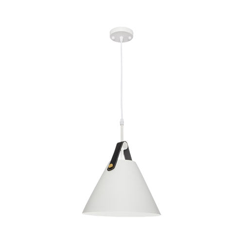 Bright Star Metal Pendant + Leather Strap