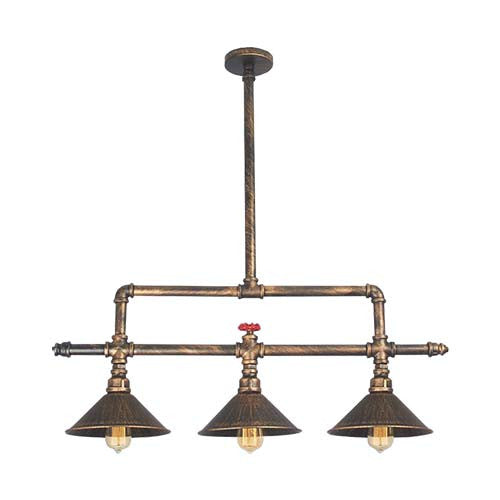 Bright Star Steampunk 3 Light Aluminium Pendant