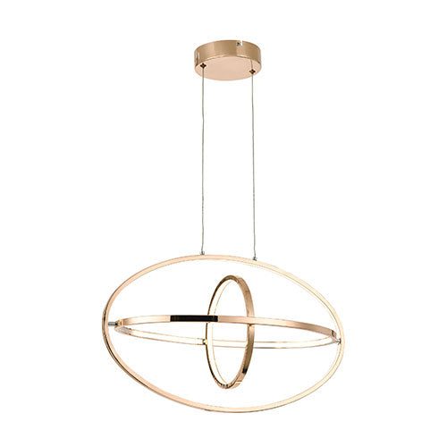 Bright Star Universe Oval Pendant - Polished French Gold