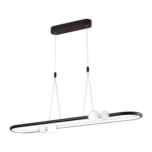 Bright Star Oval Globe Pendant - Black