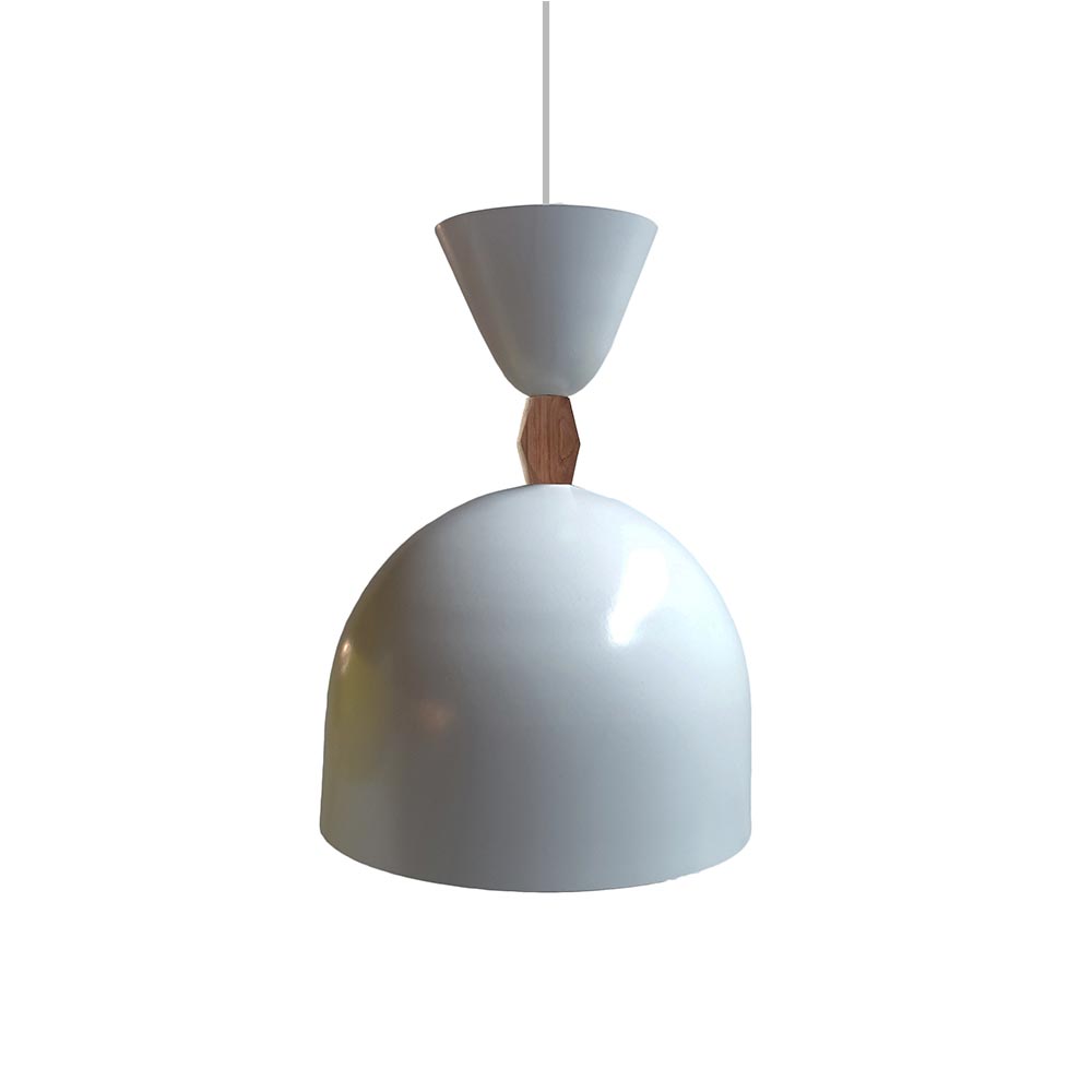 Fini Wood Spun Metal Pendant