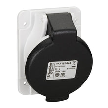 Load image into Gallery viewer, Schneider Electric Pratika 4 Pin Industrial Panel Mounted Angled Socket Splashproof
