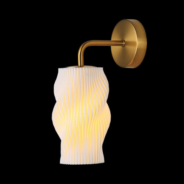 K. Light 3D Printed Dhalia Recycled LED Wall Light - White