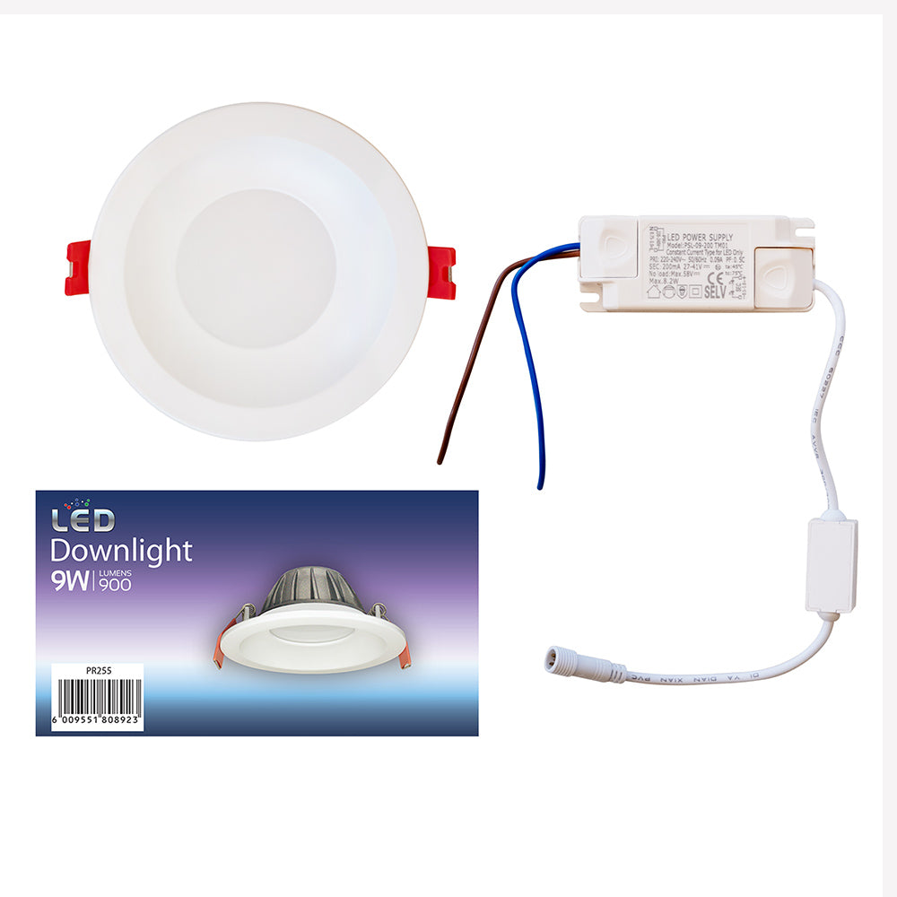 Eurolux LED Recessed Downlight 9W 900lm CCT 114mm - Ivory White