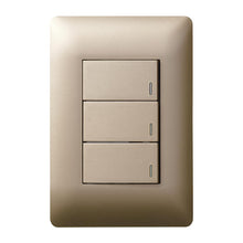 Load image into Gallery viewer, Legrand Ysalis 3 Lever Switch with Dimmer 4 x 2
