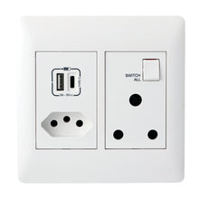 Load image into Gallery viewer, Legrand Ysalis RSA Slimline USB Type-A &amp; Type-C Combo Socket 4 x 4
