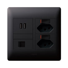 Load image into Gallery viewer, Legrand Ysalis Network Slimline USB Type-A Combo Socket 4 x 4
