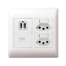 Load image into Gallery viewer, Legrand Ysalis Network Slimline USB Type-A Combo Socket 4 x 4
