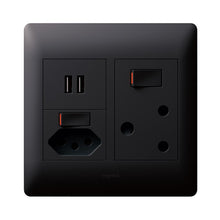 Load image into Gallery viewer, Legrand Ysalis RSA Switched Slimline USB Type-A Combo Socket 4 x 4
