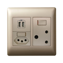 Load image into Gallery viewer, Legrand Ysalis RSA Switched Slimline USB Type-A Combo Socket 4 x 4
