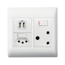 Load image into Gallery viewer, Legrand Ysalis RSA Switched Slimline USB Type-A Combo Socket 4 x 4
