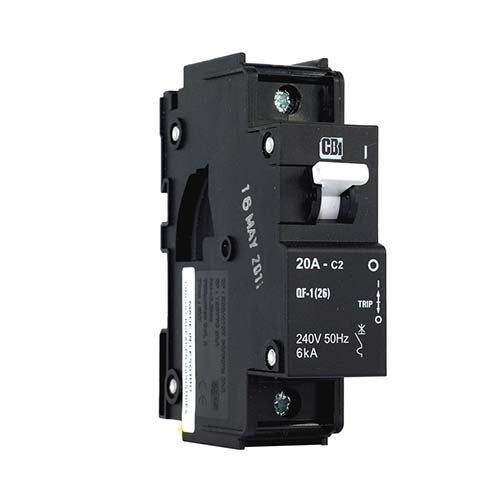 CBi Dual Mount Low Rating Circuit Breaker C2 1 Pole 6kA - QF-1(26)