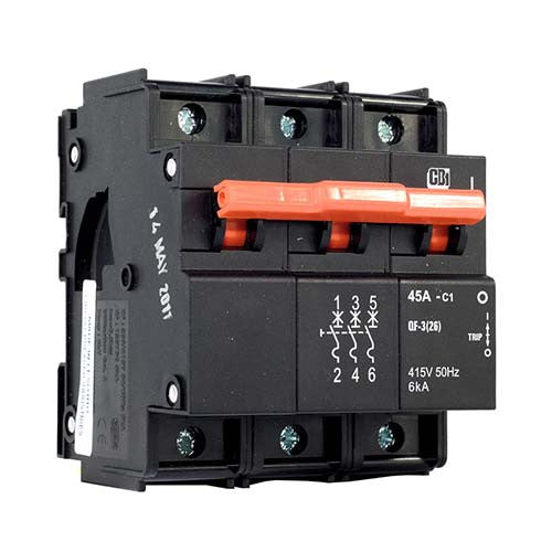 CBi QF-3(26) Dual Mount High Rating Circuit Breaker C1 3P 6kA