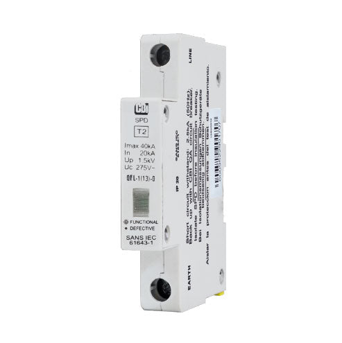 CBi DIN Rail Surge Protector QFL-1(13)D 1P 275V with Indication - 10kA